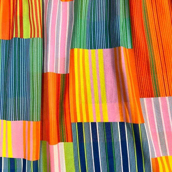 J. NNA Multicolor Patchwork Tiered Maxi Tank Colorful Dress Sz M - Picture 3 of 11